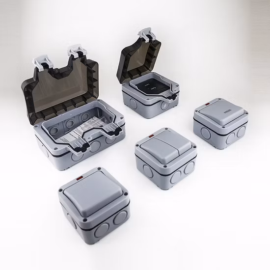 Огнестойкий 1-местный двухполюсный производитель для домашнего офиса, модный дизайн, электрический переключатель с большой кнопкой и неоном